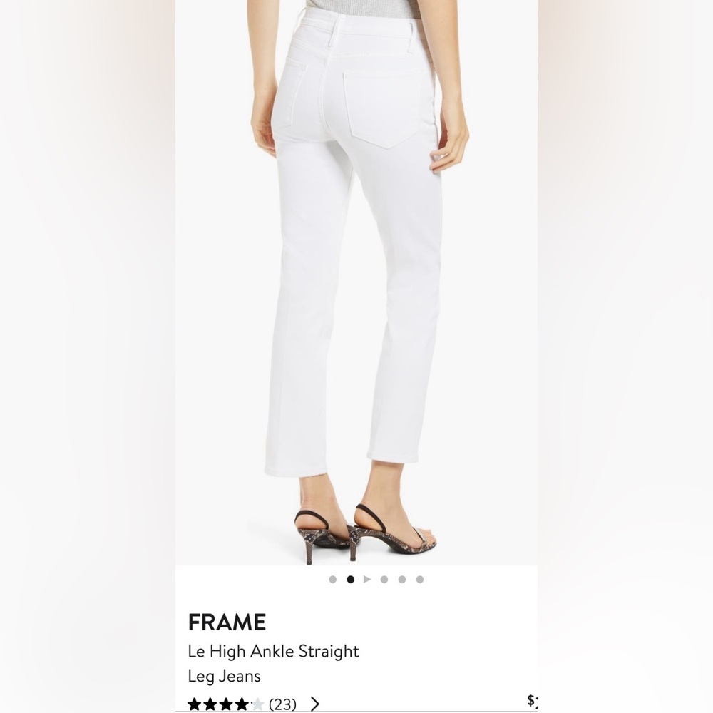 FRAME White ankle jeans